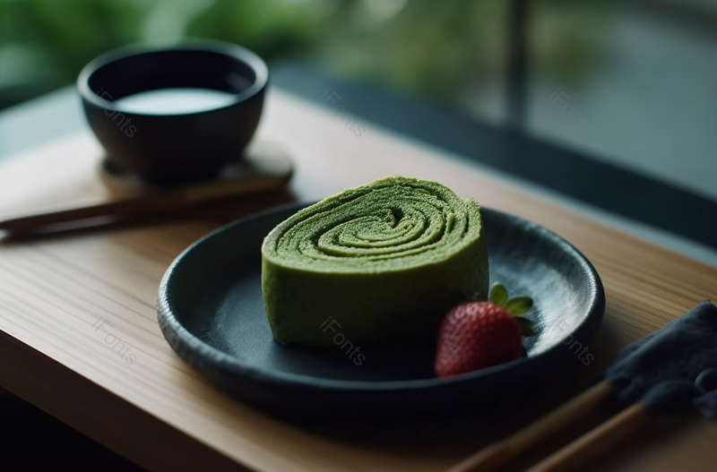 抹茶绿茶海绵蛋糕慕斯下午茶实拍,高清,摄影图,摄影图片,图片大全,摄影图免费下载